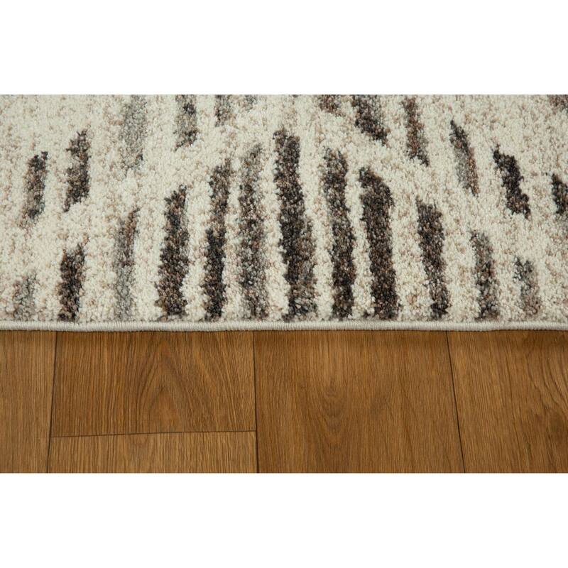 Bora Collection Abstract Geometric Diamond Area Rug