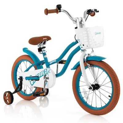 16 Inch Kids Bike with Front Handbrake and 2 Training Wheels