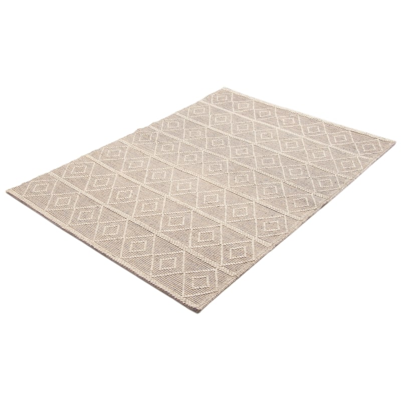 ECARPETGALLERY Braid weave Sienna Brown Wool Rug - 5'2 x 7'5