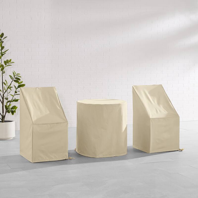 Crosley 3Pc Outdoor Bistro Furniture Cover Set - Tan