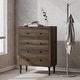 preview thumbnail 1 of 10, Nystrom Mid Century Modern 4 Drawer Dresser by Christopher Knight Home Walnut