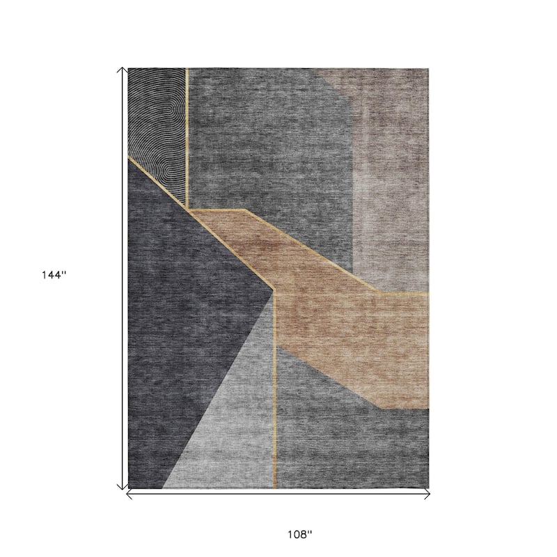 HomeRoots Geometric Transitional Rectangle Outdoor Rug