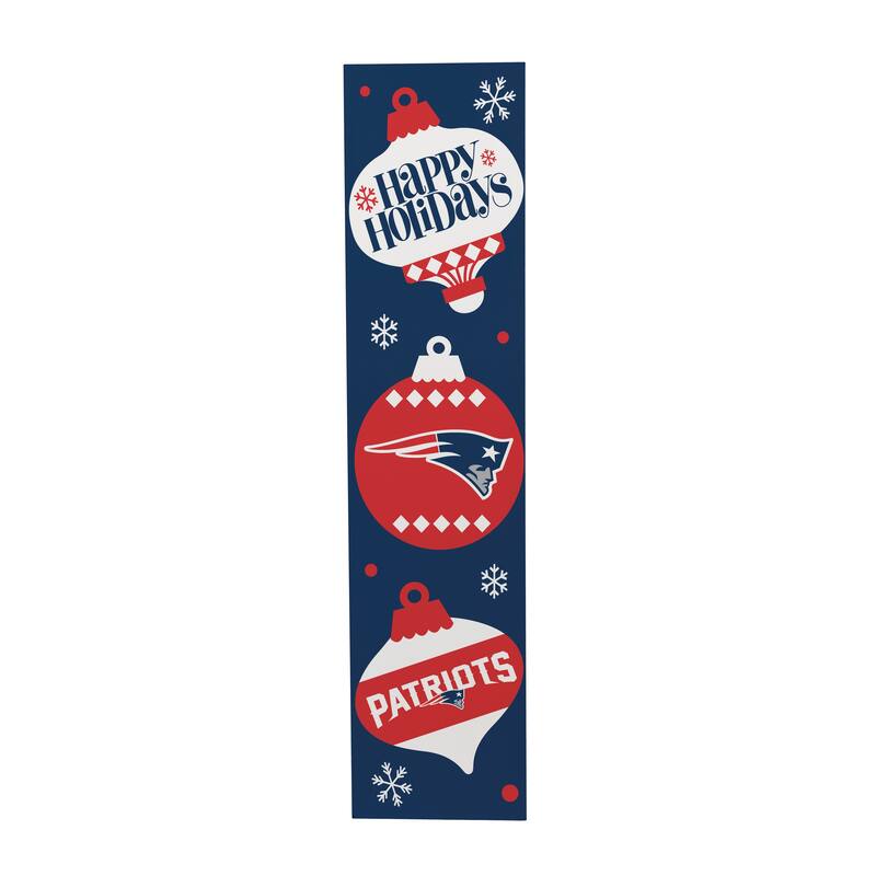 47" Double Sided Seasonal Porch Leaner, New England Patriots - 47" x 11.25"