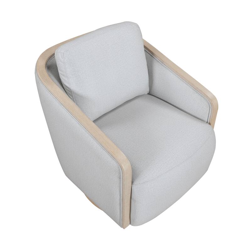 Fremont & Park Pond 29" Textured Swivel Chair - 360-Degree Metal Swivel Base