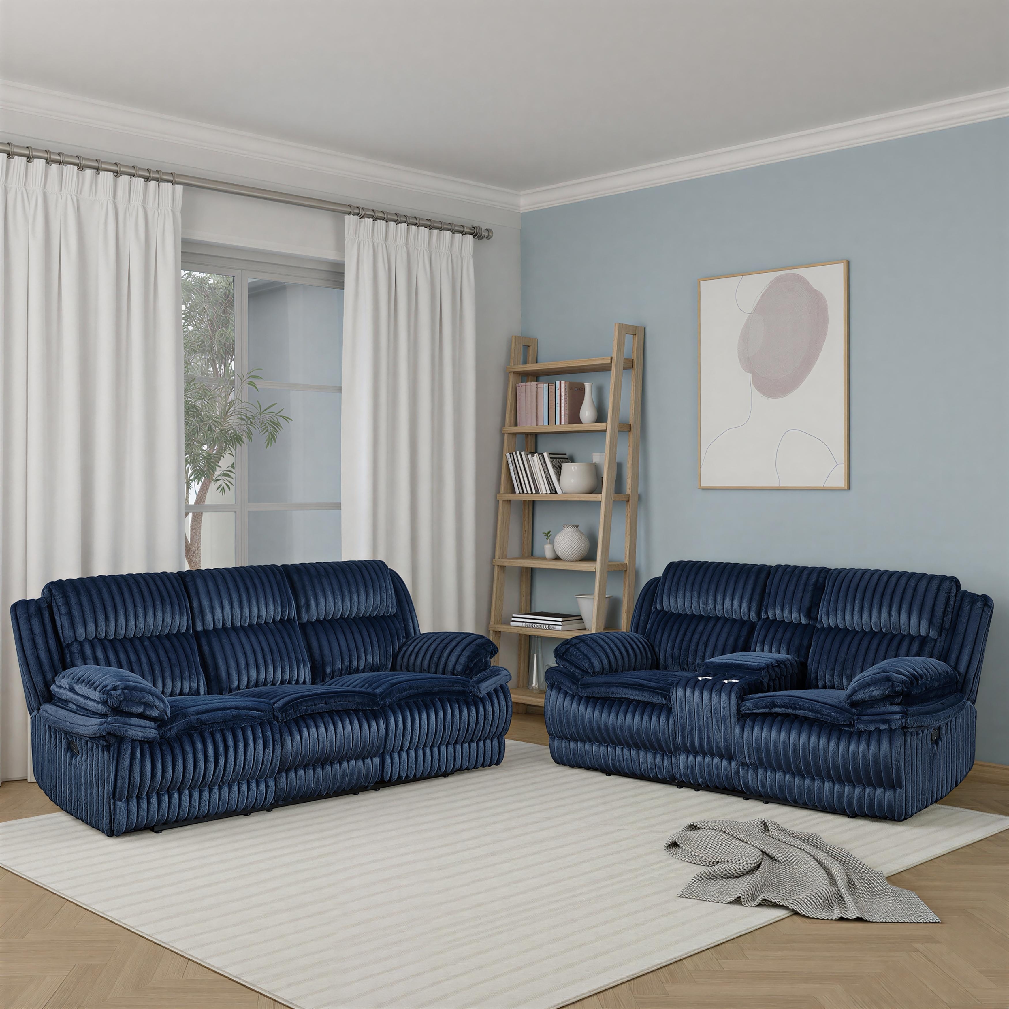Medora Corduroy 2-Piece Manual Reclining Living Room Sofa Set