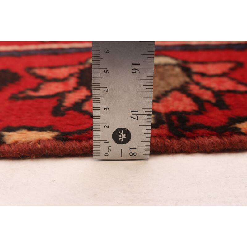 ECARPETGALLERY Hand-knotted Andelz Red Wool Rug - 3'7 x 9'11