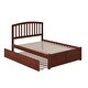 preview thumbnail 29 of 48, Richmond Full Solid Wood Platform Bed with Footboard & Full Trundle