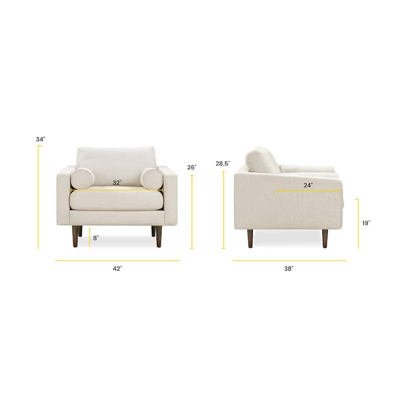 Poly & Bark Napa Fabric Lounge Chair