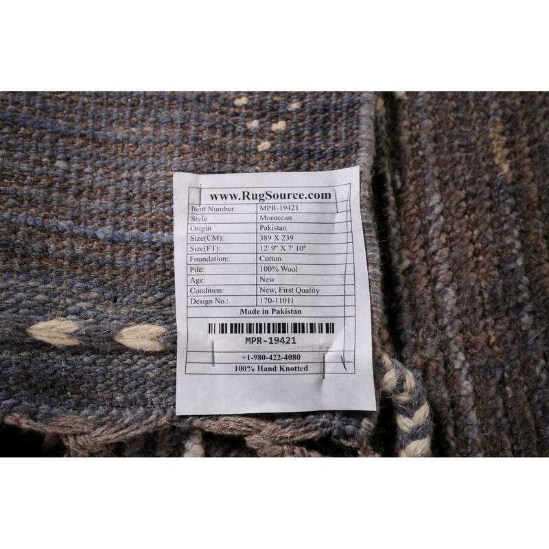 Trellis Moroccan Oriental Area Rug Handmade Wool Carpet - 7'10"x 12'9"