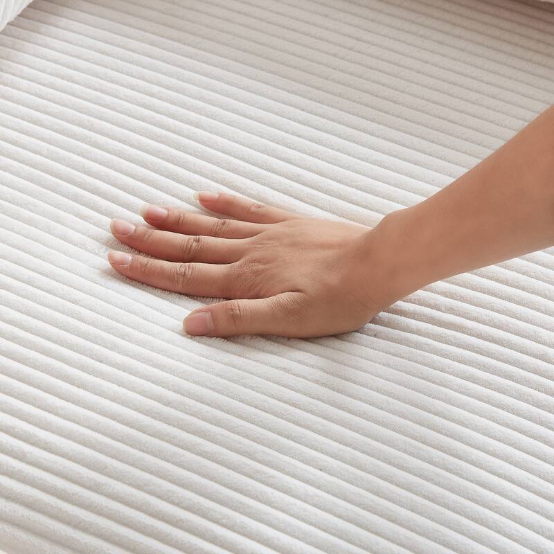 65" Corduroy 2-Seater Sleeper Sofa, 3-in-1 with Storage and Side Pocket