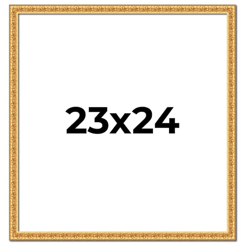 23x24 Frame Gold Real Wood Picture Frame Width 1 inches | Interior