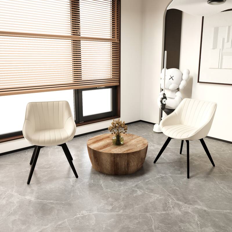 MDF 3-Piece Table and Chair Set with Cushioned Seats - Chair size: 25.47” L x 25.2” W x 31.1” H