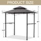 preview thumbnail 8 of 10, AECOJOY 8' x 5' Outdoor Grill Gazebo 2-Tier Waterproof BBQ Grill Tent