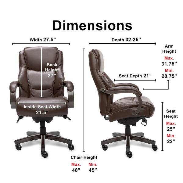 La Z Boy Delano Executive Office Chair In Chestnut Brown Overstock 21123521