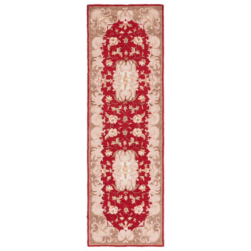 SAFAVIEH Handmade Easy Care Abida Oriental Rug - 2'6" x 8' Runner - Rust/Sage
