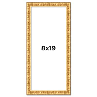 8x19 Frame Gold Real Wood Picture Frame Width 1 inches | Interior