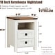 preview thumbnail 2 of 26, Farmhouse Nightstand with Charging Station, End Table, Side Table
