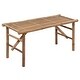 preview thumbnail 2 of 8, vidaXL Folding Patio Bench with Cushion 46.5" Bamboo