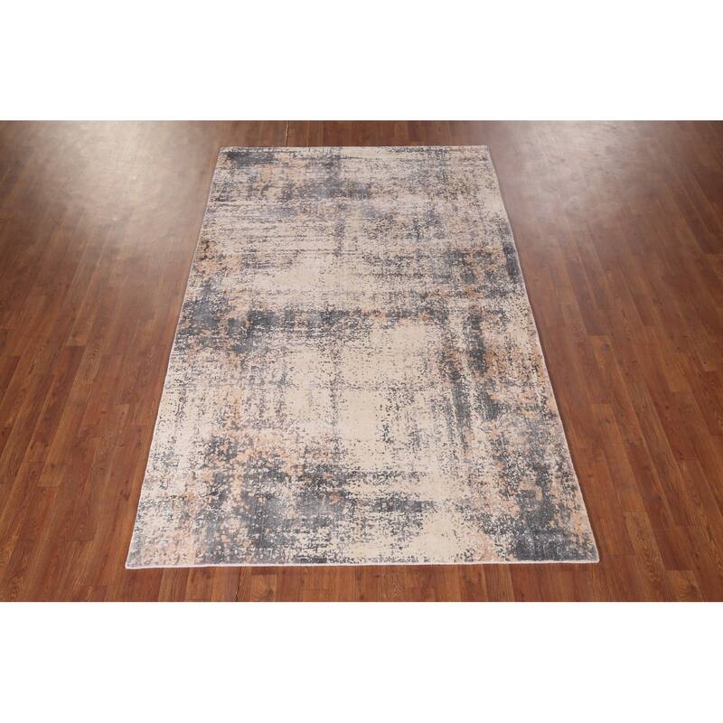 Abstract Modern Area Rug Hand-Knotted Wool Carpet - 5'0"x 7'11"