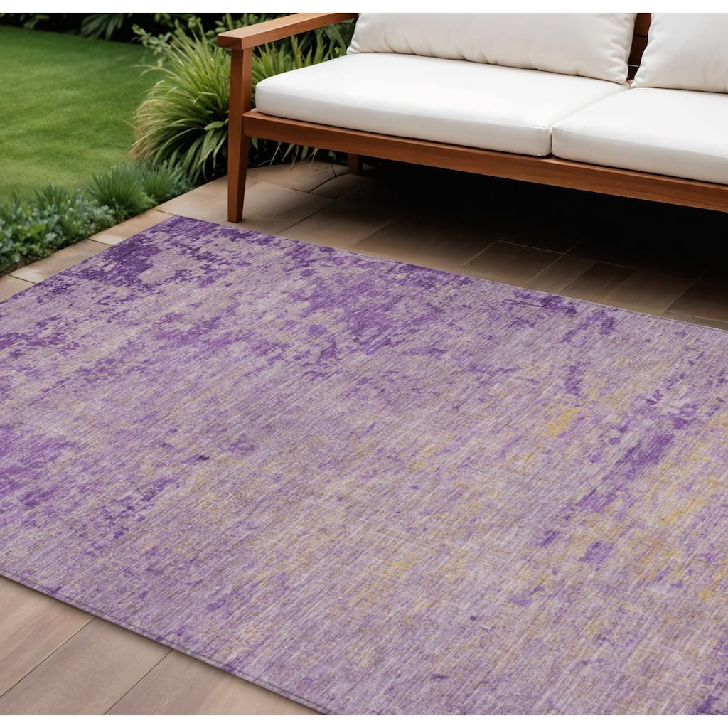HomeRoots Abstract Transitional Rectangle Outdoor Rug
