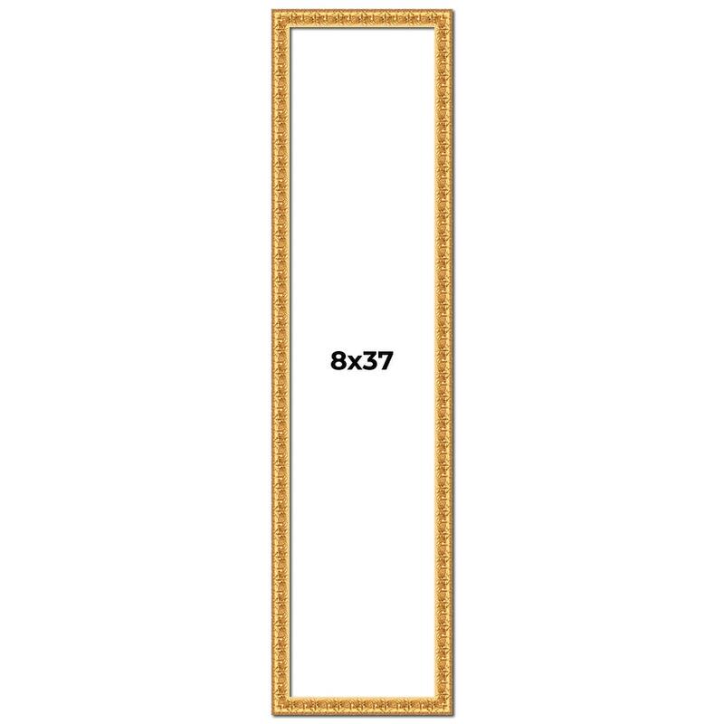 8x37 Frame Gold Real Wood Picture Frame Width 1 inches | Interior
