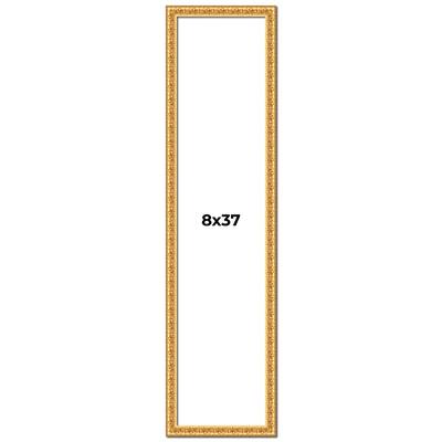 8x37 Frame Gold Real Wood Picture Frame Width 1 inches | Interior