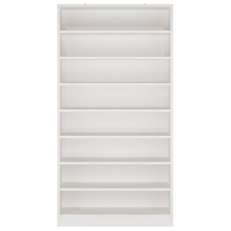 31" Width White Shoe Cabinet, 9 Tiers 40-45 Pairs