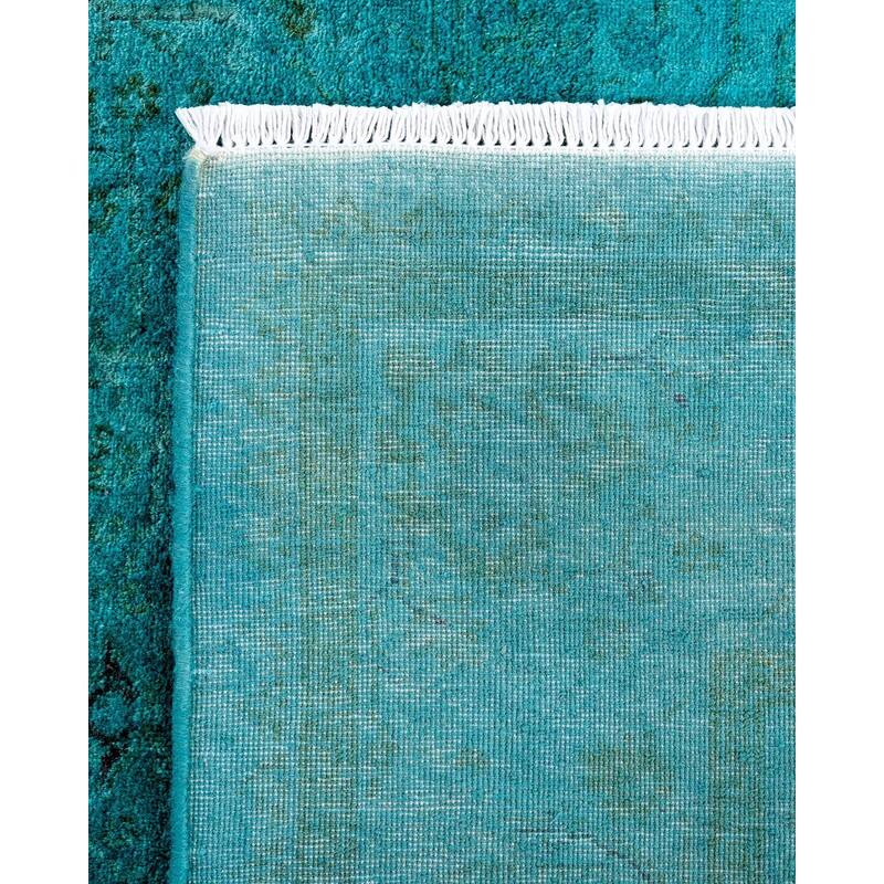 Contemporary Overdyed Wool Hand Knotted Area Rug - 3' 3" x 5' 0"