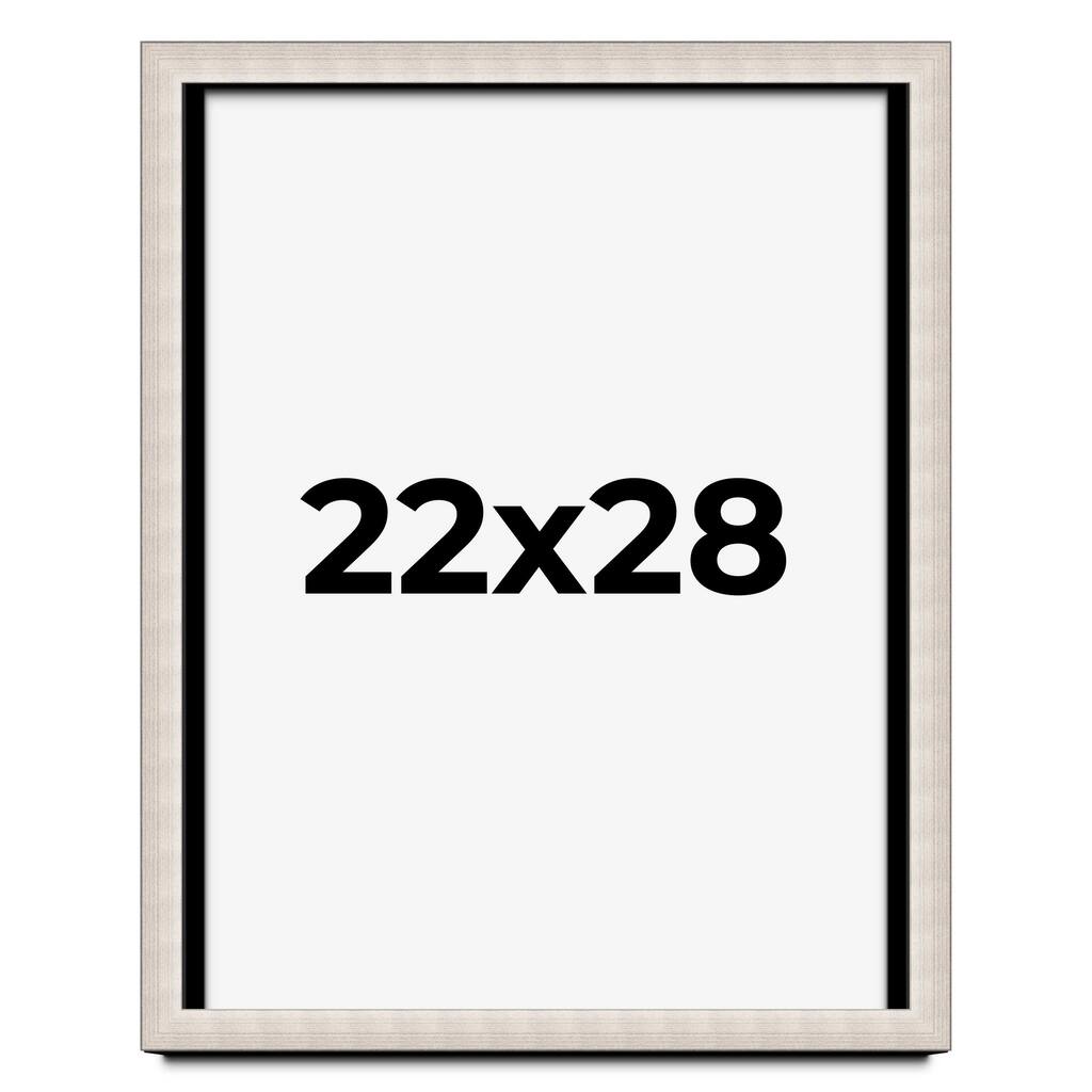 22x28 Shadow Box Frame Silver Real Wood Contemporary Shadowbox Display Frame UV Acrylic Front Acid Free Backing and Hardware