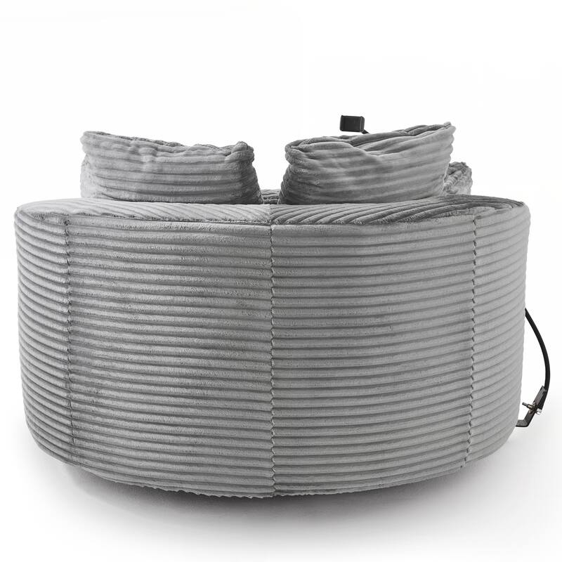 360° Swivel Chair Accent Barrel Chair Corduroy Round Sofa Chair