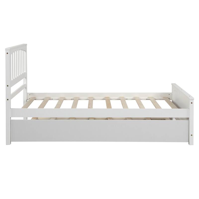 Merax Twin-size Platform Bed with a Trundle