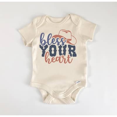 Bless Your Heart Country - Baby Boy Girl Clothes Infant Bodysuit Funny Cute Newborn