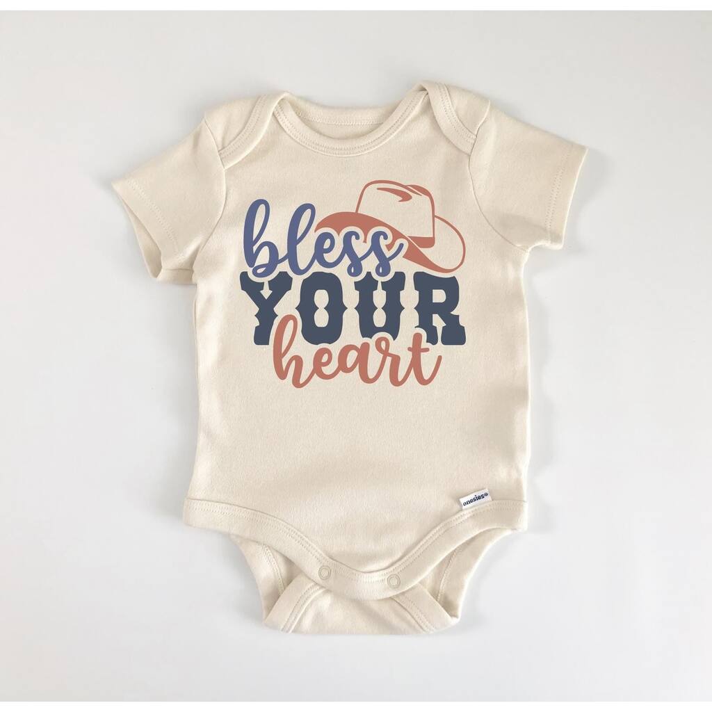 Bless Your Heart Country - Baby Boy Girl Clothes Infant Bodysuit Funny Cute Newborn