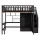 preview thumbnail 14 of 13, Full Size Sturdy Construction & Unique Design Loft Bed with Bookshelf,Drawers,Desk,and Wardrobe,