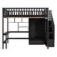 preview thumbnail 52 of 51, Full size Loft Bed with Bookshelf,Drawers,Desk,and Wardrobe