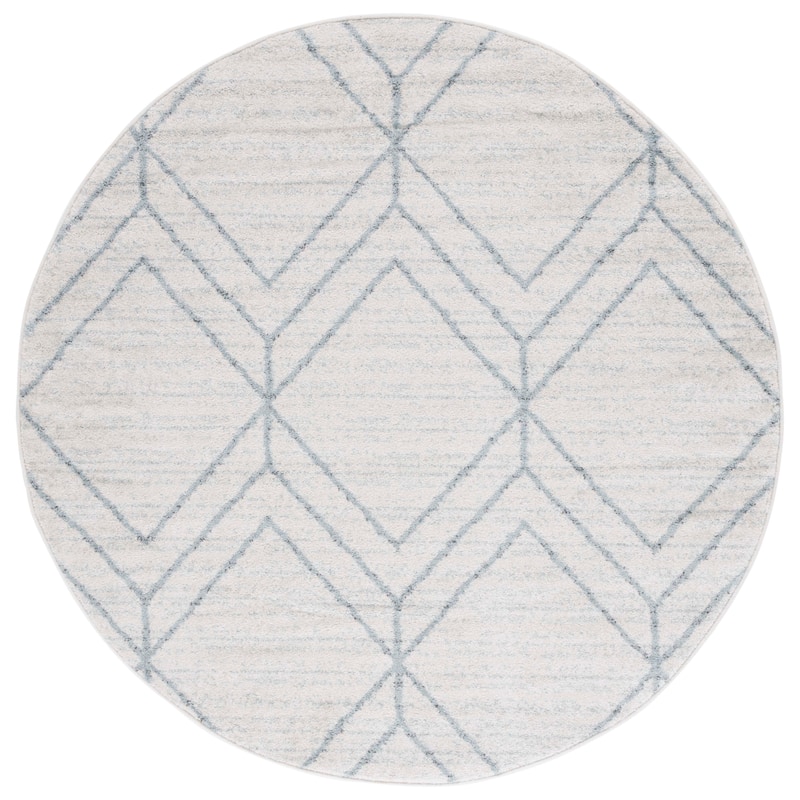 SAFAVIEH Adirondack Juvelina Modern Geometric Rug - 6' Round - Grey/Blue