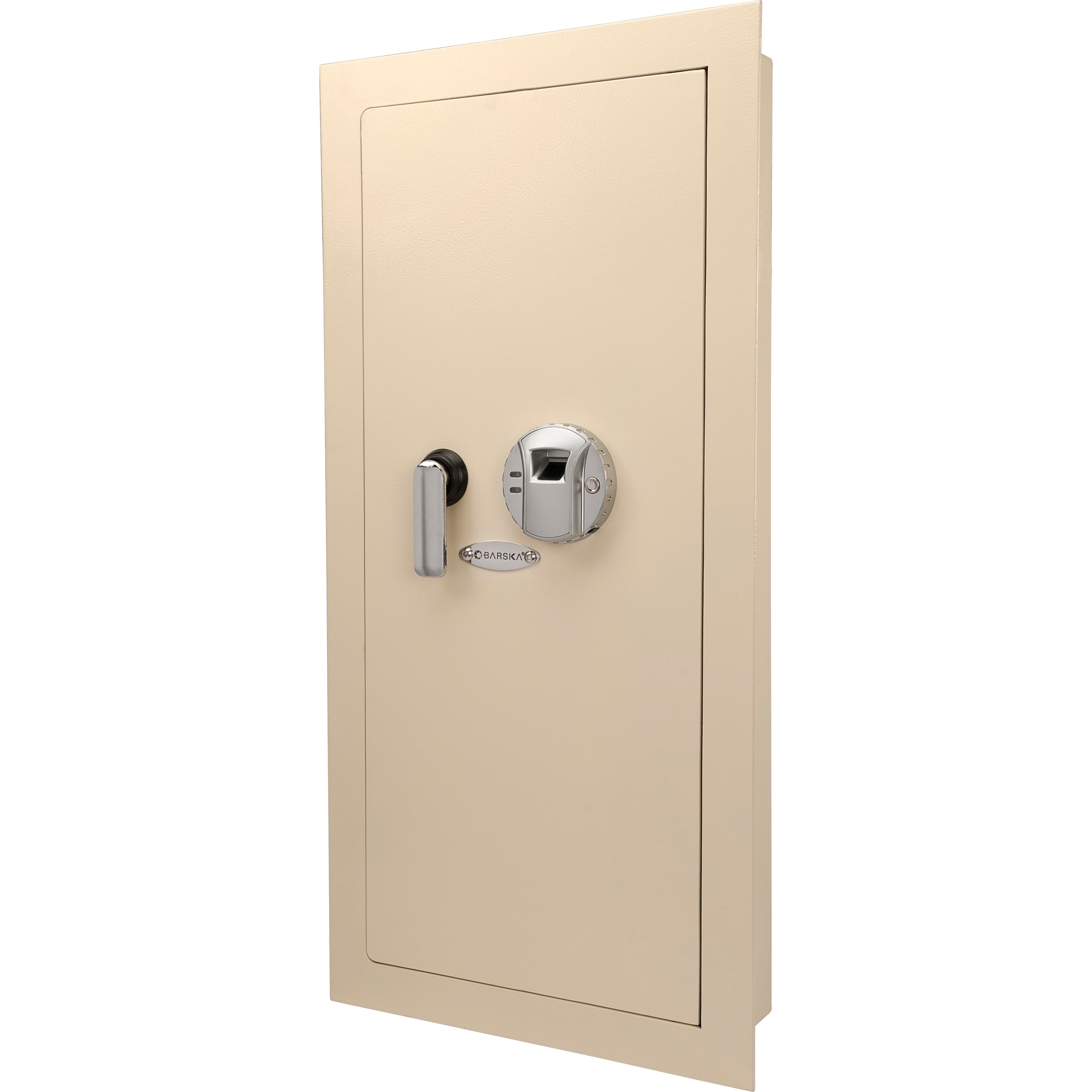 0.82 cubic ft beige biometric wall safe