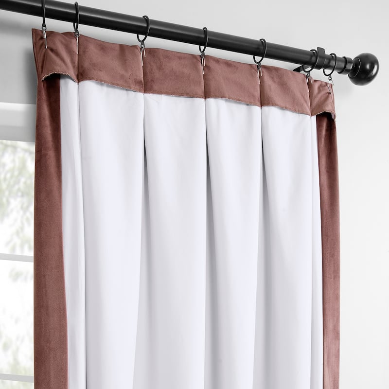 Exclusive Fabrics French Pleat Heritage Plush Velvet Room Darkening Curtains For Bedroom & Living Room Curtains (1 Panel)