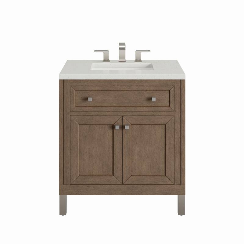James Martin Vanities 305-V30-3LDL Chicago 30" Single Basin Wood - Whitewashed Walnut