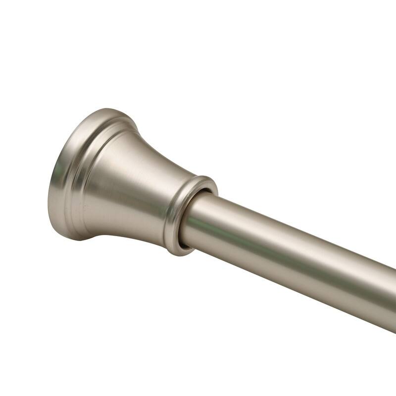 Utopia Alley Adjustable 72-Inch Shower Curtain Tension Rod - Rust-Proof Aluminum with Rubber End Cap, No Drill Installation - Nickel