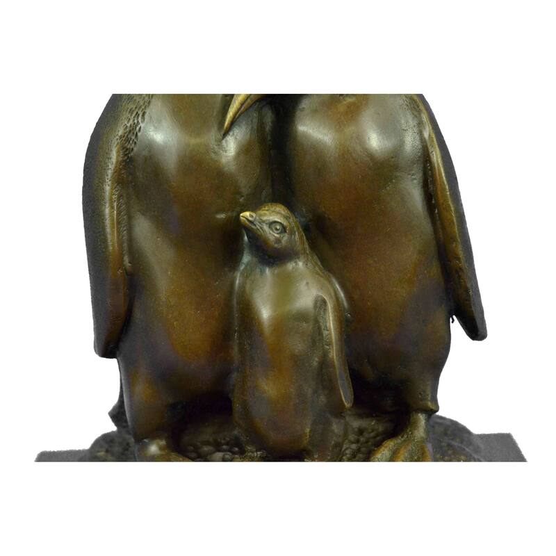 Antarctic Spring Penguins Bronze Sculpture Art Deco Figurine Art Statue Figure