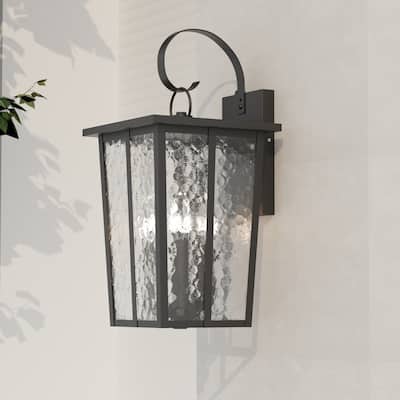 Maxax 3 - Light 18.58'' H Outdoor Wall Lantern Empire with Dusk to Dawn