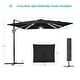 preview thumbnail 20 of 40, BONOSUKI 11.5x9FT LED Cantilever Patio Umbrella with 360 Rotation