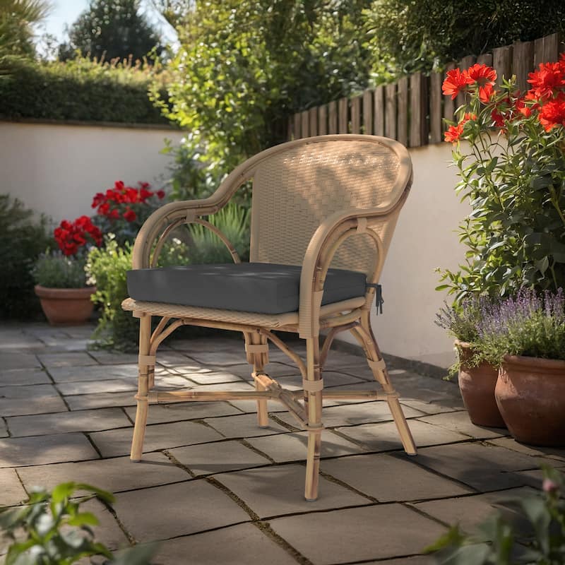 California Umbrella Outdoor Chair Pad Set of 2, 18" x 18", 2.5" Thick, Solstice Olefin Fabric