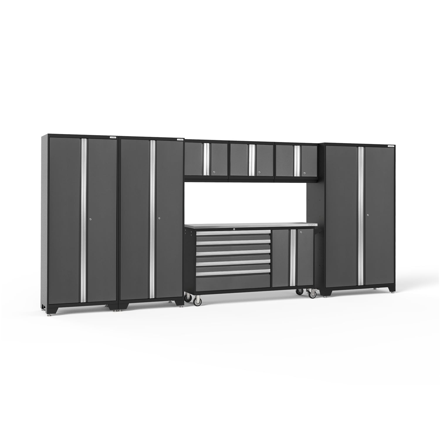 NewAge Products Bold 174" W x 18" D 7 Piece Garage Cabinet Set