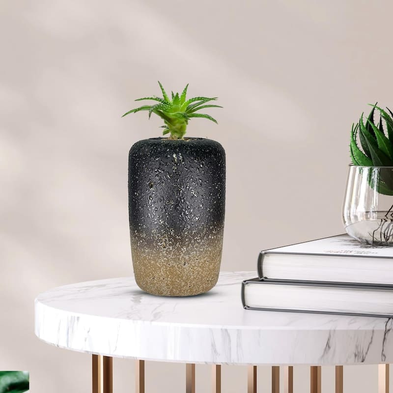 Aria Home Ceramic Ombre Brown Vase Rustic Earthy Home Decor