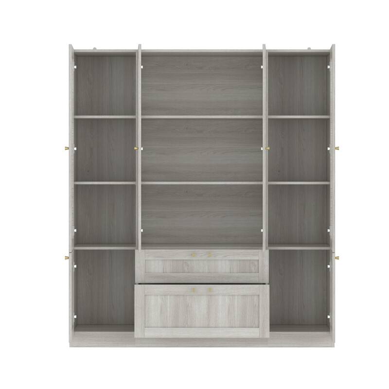 Elegant White Modular Bookcase: Stylish and Flexible Storage Solution for Your Home