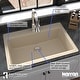 preview thumbnail 42 of 52, Karran Top Mount 33 in. Large Single Bowl Quartz Workstation Kitchen Sink