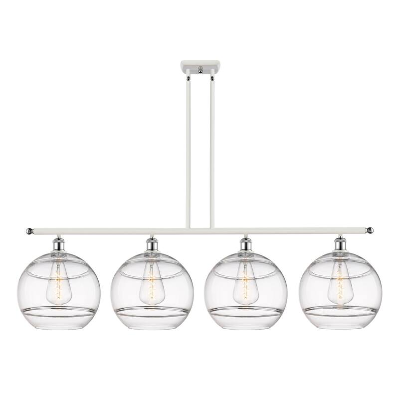 Innovations Lighting 516-4I-14-50 Rochester Linear Rochester 4 Light - White Polished Chrome / Clear