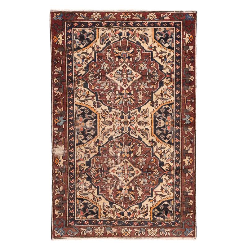 ECARPETGALLERY Hand-knotted Konya Anatolian Cream Wool Rug - 4'9 x 7'6